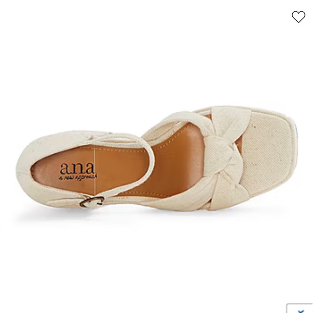 a.n.a Cream Heels with Chunky Block Heel and Knot Detail - Picture 4 of 10